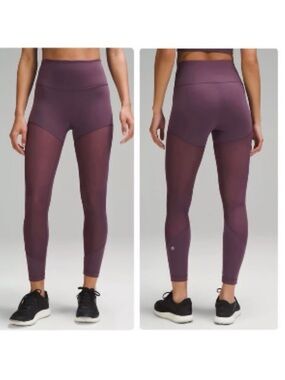 Lululemon Wunder Train Mesh HR Tight 25” GPTH Grape Thistle Women's Size 4 Pants